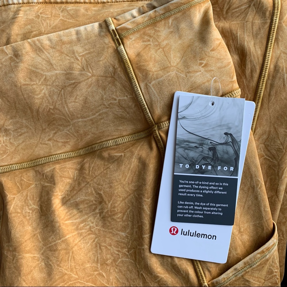 Lululemon Fast And Free High Rise Tight 25” Ice Dye Spiced Bronze Non-Reflective